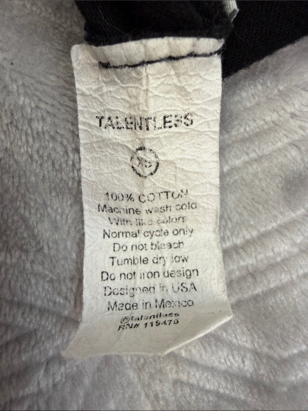 TALENTLESS Black Fitted Crewneck Short Sleeve Tee - Picture 6 of 6